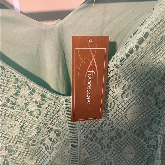 Francesca's Collections Mint Green Lace Swim Coverup - Picture 3 of 4